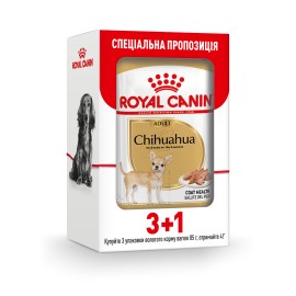 Вологий корм для собак Royal Canin Chihuahua Adult pouch 85 г, 3+1 шт ..