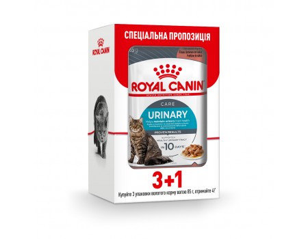 Вологий корм для котів Royal Canin Urinary Care Gravy pouch 85 г, 3+1 шт - домашня птиця