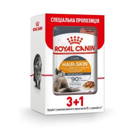 Вологий корм для котів Royal Canin Hair & Skin Care Gravy pouch 85 г, ..