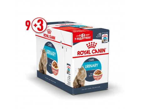 Акция Royal canin URINARY CARE 0.085kg - упаковка 9шт +3шт в подарок