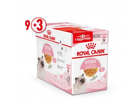 Акция Royal canin  Kitten Instinctive In Jelly 0.085kg - упаковка 9шт +3шт в подарок