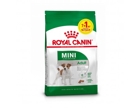 Корм для взрослых собак ROYAL CANIN MINI ADULT, 7+1кг