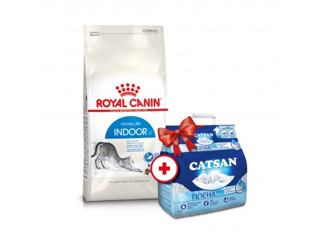 Royal Canin INDOOR 4kg + Catsan 5L