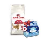 Акция Сухой корм для кошек Royal Canin FIT32 4 кг + Наполнитель для ту..