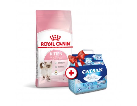 Royal Canin KITTEN 4kg + Catsan 5L