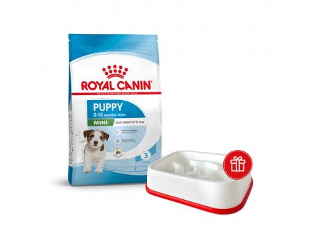 Сухой корм ROYAL CANIN MINI PUPPY для щенков малых пород, 2 кг. + миска для медленного питания в подарок.