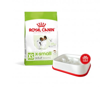 Сухой корм ROYAL CANIN XSMALL ADULT для взрослых собак мелких пород, 3 кг. + миска для медленного питания в подарок.