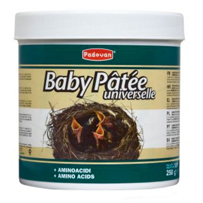 Корм Padovan BABY Patee universelle,для пташенят зерноїдних птахів, Падован Бейбі Пате, 250 г