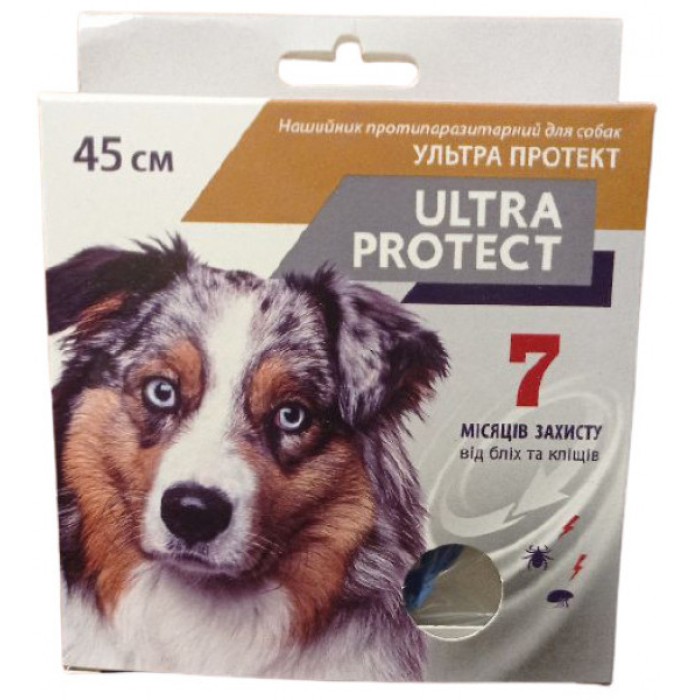 Нашийник ULTRA PROTECT від бліх та кліщів для собак середніх порід (45 СМ) ЧЕРВОНИЙ