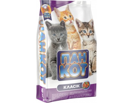 Сухой корм для котят Пан Кот Классик 10кг