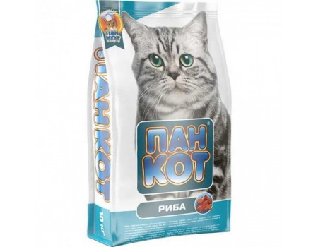 Сухой корм для кошек Пан Кот Рыба 10кг