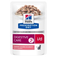 Вологий корм Hills Feline i/d salmon, захворювання ШКТ, панкреатит, діарея, лосось, пауч 85 г