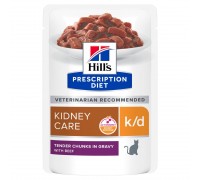 Вологий корм Hills Feline k/d Beef, захворювання нирок, ниркова нед-ст..