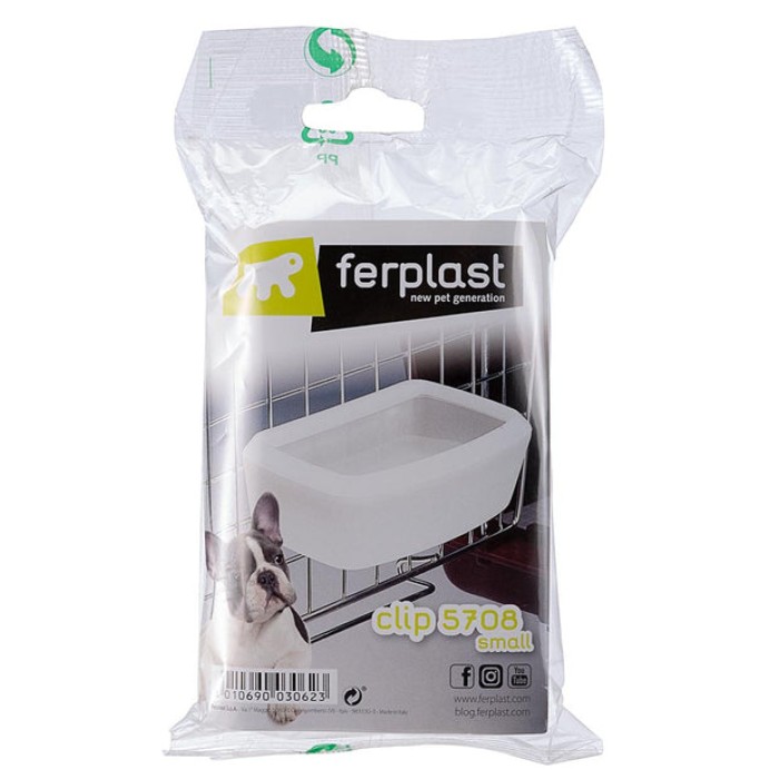 Ferplast CLIP Кормушка для переносок собак и кошек, 12 x 8.8 x 5.4 см - 0,3 L
