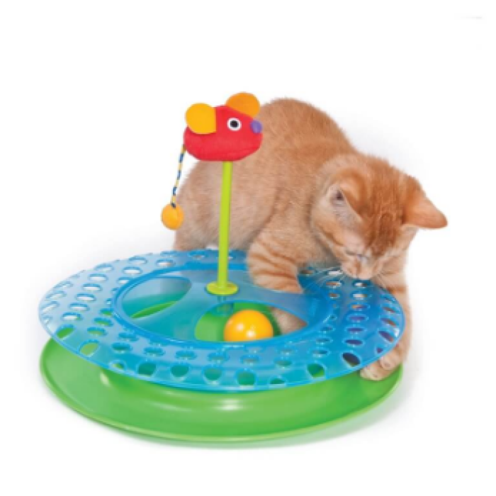 PETSTAGES Іграшка для котів Петстейджес Трек з м'ячиком для ласощів II  30.5 см x 22.9 см x 30.5 см