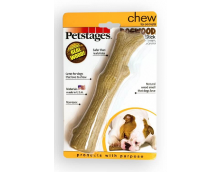 PETSTAGES Игрушка для собак Петстейджес Дог Вуд Стbк Прочная ветвь, средняя, 19,5 см x 3,5 см x 3 см