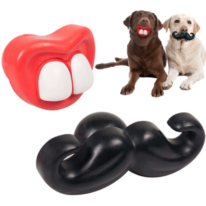 Flamingo  Toy Rubber Moustache/Mouth ФЛАМІНГО ВУСИ/РОТ іграшка для собак, гума
