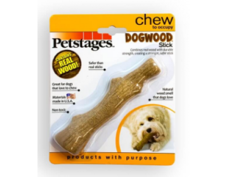 PETSTAGES Игрушка для собак Петстейджес Дог Вуд Стик Прочная ветка, малая, 13.5 см x 2,5 см x 2 см