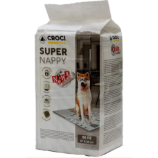 SUPER NAPPY(СУПЕР НАППИ ) Пеленки для собак (принт газета) 57х54, 60шт