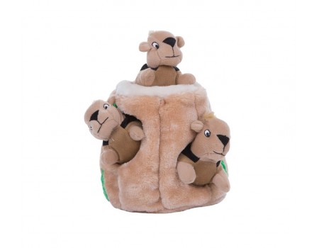 PETSTAGES Outward Hound Hide-A-Squirrel Игрушка интерактивная для собак Белка-тайник, средняя, H 17 см d =15 см