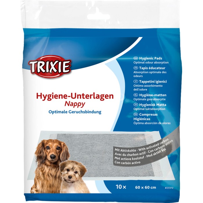 Пеленки Trixie впитывающие с активированым углем, 60х60см (10шт/уп)
