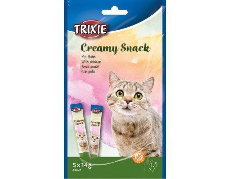 Жидкое лакомство Trixie для кота "Creamy Snacks" (курица), 5х14гр