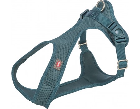 Шлея Trixie Comfort м'яка для собак, XS–S 30–45 см 15 мм, синьо-зелена