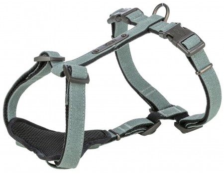 Шлея Trixie CityStyle H-harness для собак бавовна S–M 42–60 см 15 мм світло-зелена