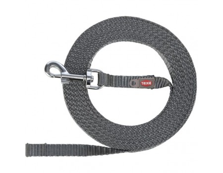 Trixie поводок тросовый, сверхлегкий, L-XL: 15 м/17 мм, петроль