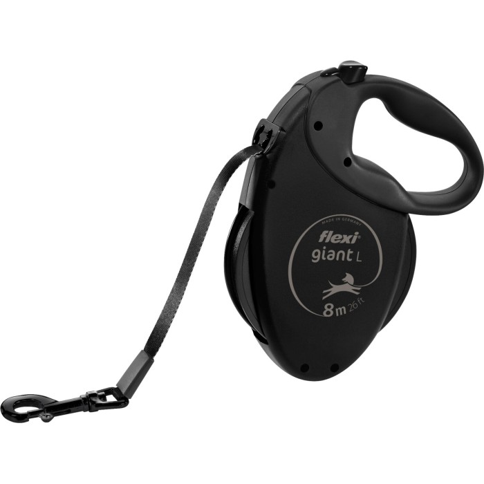 Повідець-рулетка "NEON GIANT Black Edition", L: 8 м, чорний