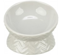 Миска керамічна Trixie для кота, висока, 0.15л/13см, світло-сіро-корич..