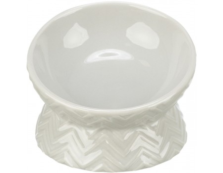 Миска керамічна Trixie для кота, висока, 0.15л/13см, світло-сіро-коричнев