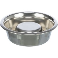 Миска TRIXIE "Slow Feeding", нержавеющая сталь, 1.5л/24см