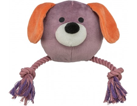 Trixie игрушка собака с канатом (плюш/канат), 27 см