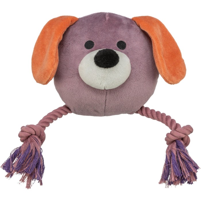 Trixie игрушка собака с канатом (плюш/канат), 27 см