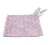 Одеяло Trixie Junior с игрушкой-кроликом, 30х30см серый/розовый..