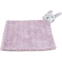 Ковдра Trixie Junior з іграшкою-кроликом, 30х30см сірий/рожевий