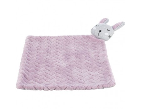 Ковдра Trixie Junior з іграшкою-кроликом, 30х30см сірий/рожевий