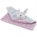 Одеяло Trixie Junior с игрушкой-кроликом, 30х30см серый/розовый  - фото 3
