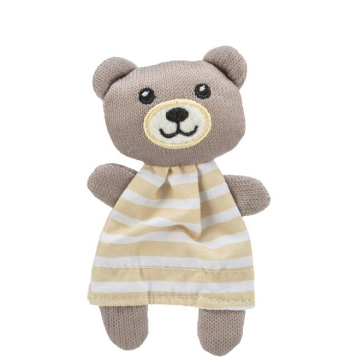 Trixie игрушка для собак "Медведь", ткань, 12 см, 1шт