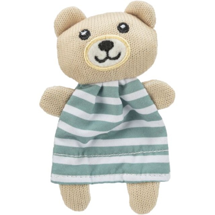 Trixie игрушка для собак "Медведь", ткань, 12 см, 1шт