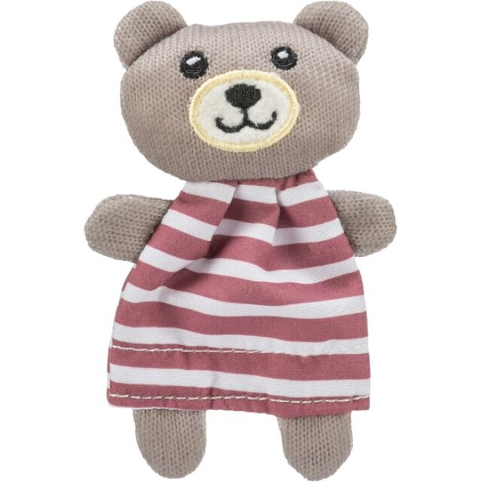 Trixie игрушка для собак "Медведь", ткань, 12 см, 1шт