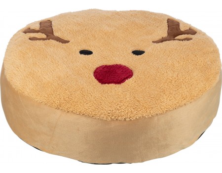 Лежак для собак и кошек Trixie Рождественский олень, круглый, светло-коричневый, 60 см