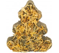 Ласощі для гризунів Trixie новорічна ялинка, з морквою/квітами, 90 г..