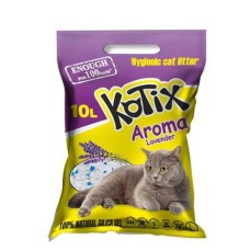 Kotix  Силикагелевый наполнитель для кошачьего туалета, 10л с ароматом лаванды