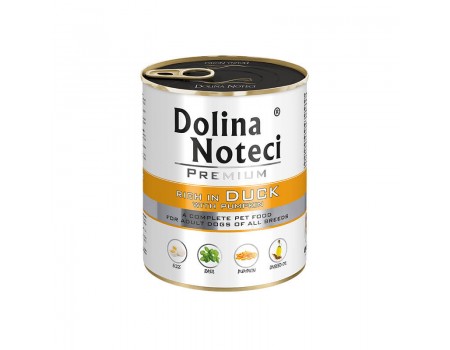 Влажный корм для собак Dolina Noteci Premium, с уткой и тыквой, 800 г