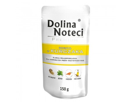 Влажный корм для собак Dolina Noteci Premium, с курицей, пауч, 150 г