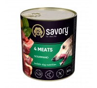 Savory Dog Gourmand 4 вида мяса k 800g..