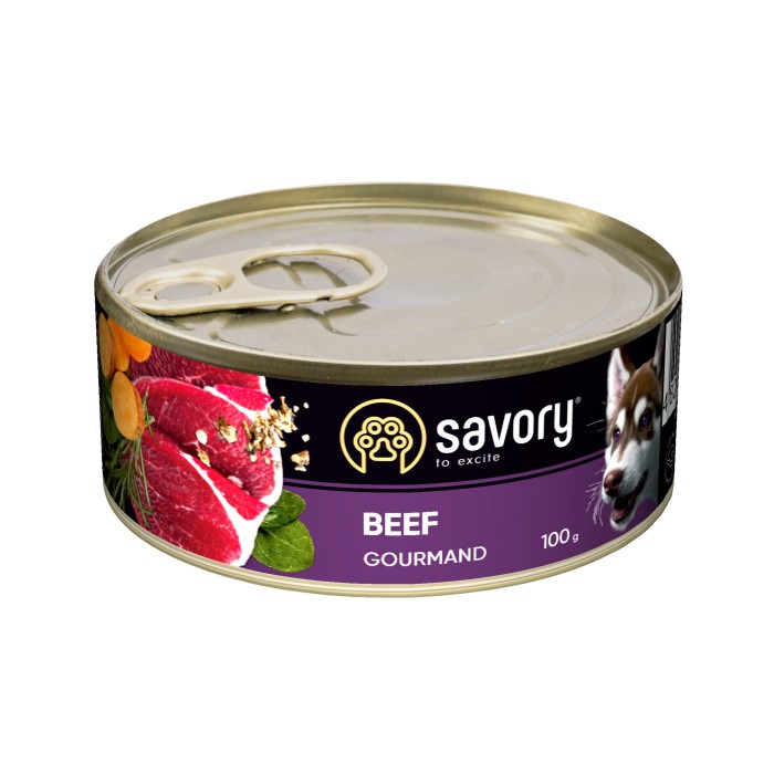 Savory Dog Gourmand говядина k 100g