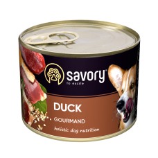 Вологий корм для дорослих собак Savory, з качкою, 200 г